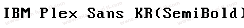 IBM Plex Sans KR(SemiBold)字体转换